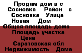 Продам дом в с. Сосновка  › Район ­ с.Сосновка › Улица ­ Новая  › Дом ­ 3/1 › Общая площадь дома ­ 80 › Площадь участка ­ 6 › Цена ­ 950 000 - Саратовская обл. Недвижимость » Дома, коттеджи, дачи продажа   